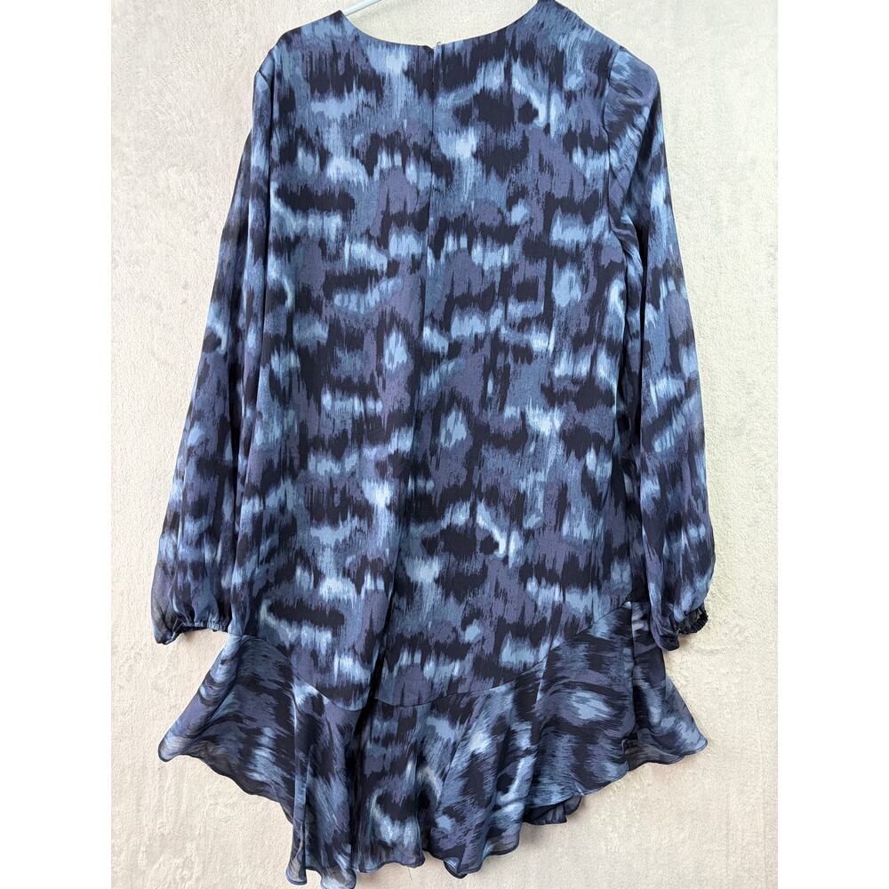 BCBGMAXAZRIA Pacific Blue “Cloud” Ruffle Hem Shift Dress – Size L - Picture 4 of 7